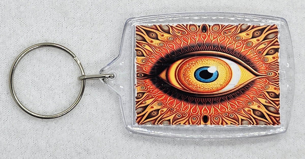 Blotter Art Keyrings Orange Eye Print