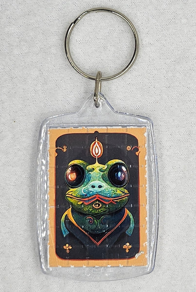 Blotter Art Keyrings Toad Prince Print