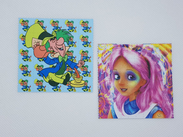 Alice in Wonderland Mini Blotter Art Set of 2 - Blotter Store