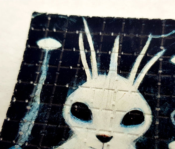 Alien White Rabbit Mini Blotter Art - Blotter Store