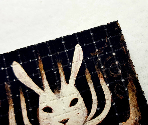 Ancient White Rabbit Mini Blotter Art - Blotter Store
