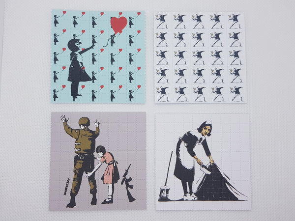 Banksy Mini Blotter Art Set of 4 - Blotter Store
