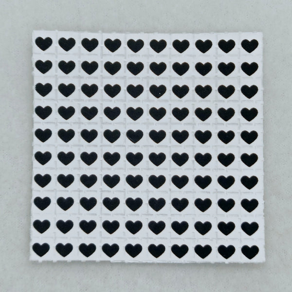 Black Hearts Mini Blotter Art - Blotter Store