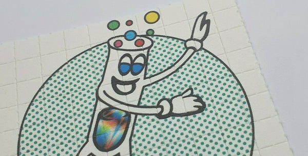 Dancing Test Tubes Mini Blotter Art - Blotter Store