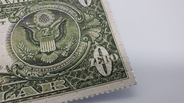 $0 Bill 'Drug Money' Mini Blotter Art - Blotter Store