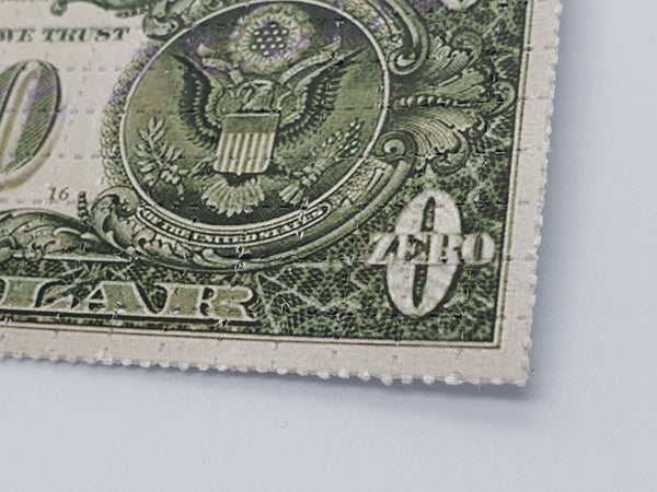 $0 Bill 'Drug Money' Mini Blotter Art - Blotter Store