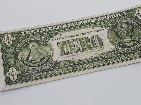 $0 Bill 'Drug Money' Mini Blotter Art - Blotter Store