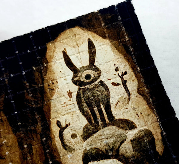 Eternal White Rabbit Mini Blotter Art - Blotter Store