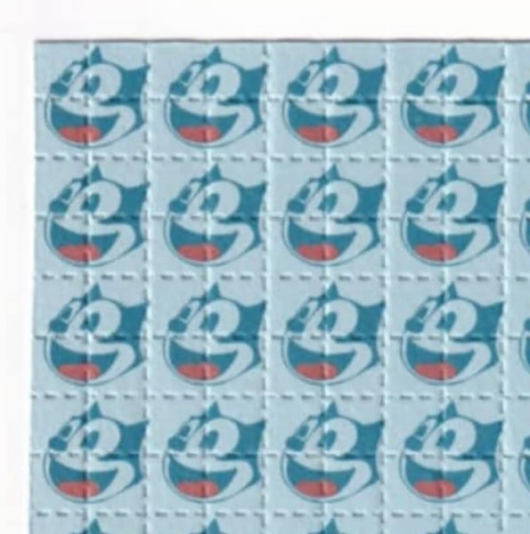 Felix the Cat Blue Blotter Art by John Blackburn - Early 2000's - Blotter Store