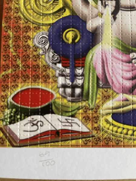 Ganesh by Sun Pedro Blotter Art Signed & Numbered #/100 - Blotter Store