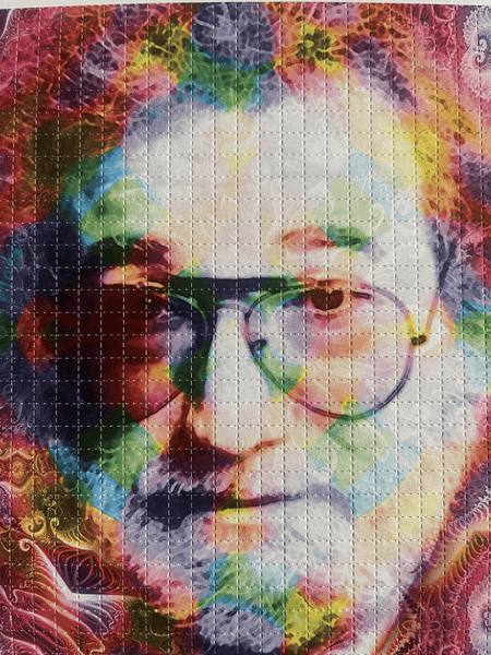 Jerry Garcia 10 Years of Tears Blotter Art by Wes Black (light) - Blotter Store