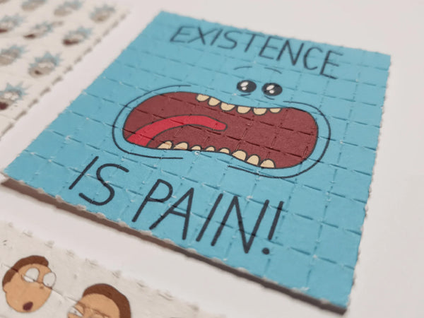 Mr Meeseeks Mini Blotter Art - Rick & Morty - Blotter Store