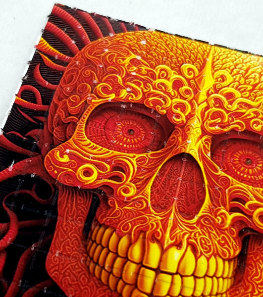 Orange Skull Mini Blotter Art - Blotter Store