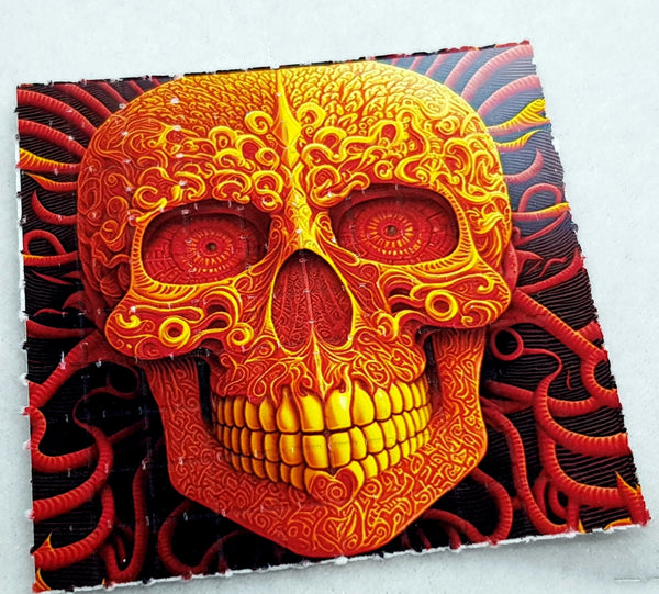 Orange Skull Mini Blotter Art - Blotter Store