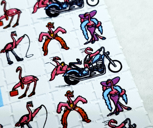 Pink Flamingos Tribute Mini Blotter Art - Blotter Store