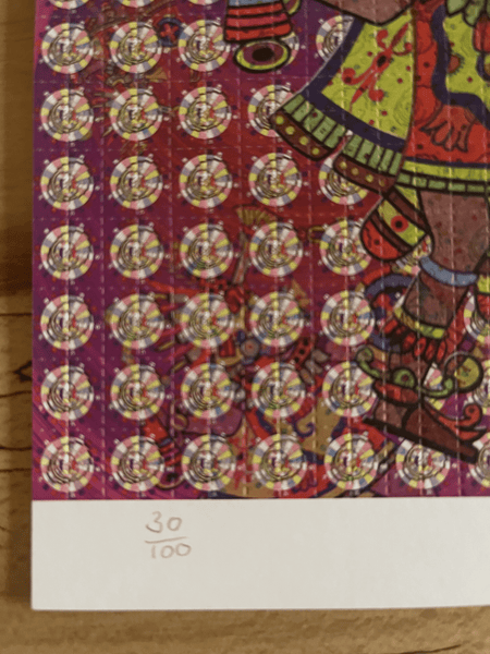 QuatzQuatel by Lucifer Signed & Numbered #/100 Blotter Art - Blotter Store