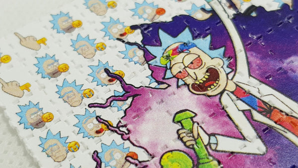 Rick and Morty Bong Mini Blotter Art - Blotter Store