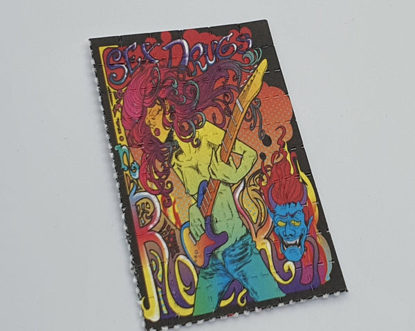 Sex, Drugs, Rock & Roll Mini Blotter Art (60 tab) Sheet - Blotter Store