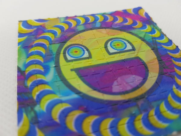 Trippy Smiley Mini Blotter Art - Blotter Store