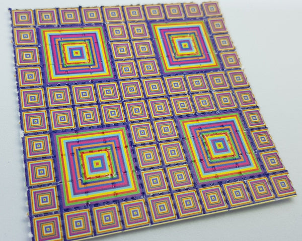 Trippy Squares Mini Blotter Art - Blotter Store