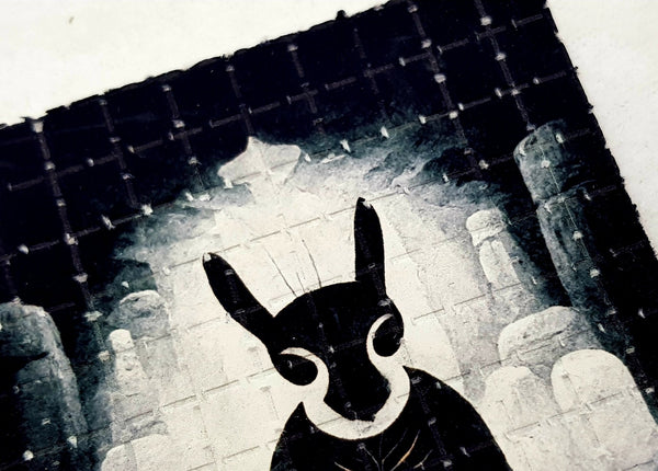 White Rabbit Belief Mini Blotter Art - Blotter Store