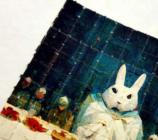 White Rabbit Supper Mini Blotter Art - Blotter Store