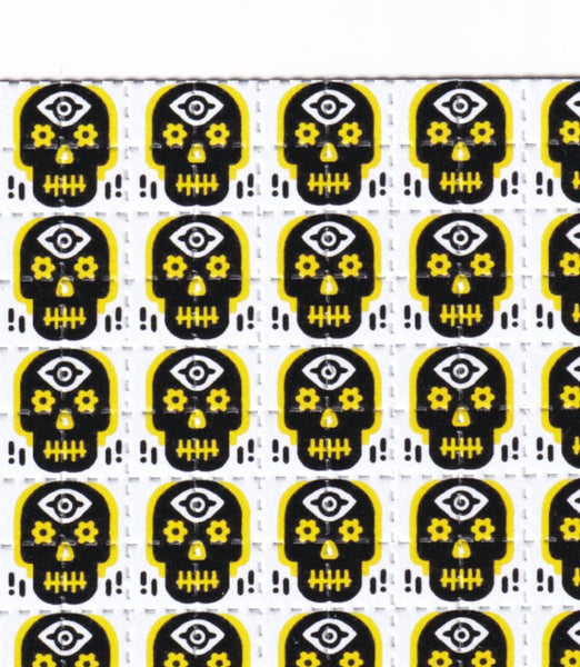 Yellow Skull Blotter Art - Blotter Store