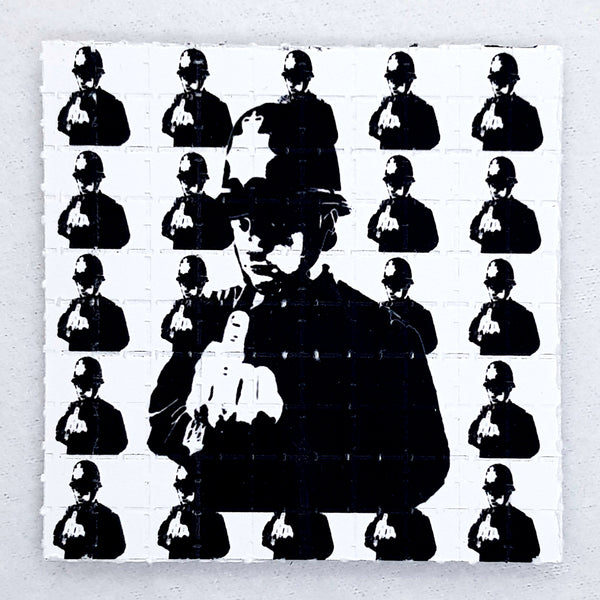 Banksy Police Man Mini Blotter Art - Blotter Store