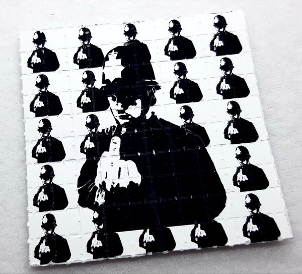 Banksy Police Man Mini Blotter Art - Blotter Store