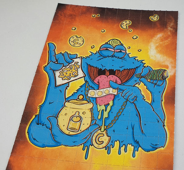 Cookie Monster Blotter Art by Russ Holmes - Blotter Store