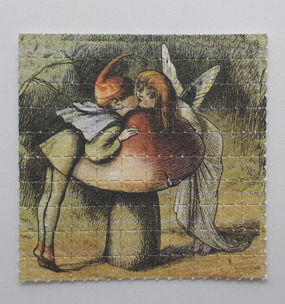 Mushroom Love Story Mini Blotter Art - Blotter Store