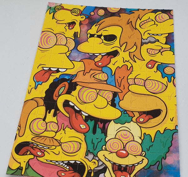 Simpsons Trip Blotter Art by Russ Holmes - Blotter Store