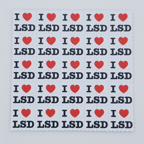 I Love LSD Blotter Art - Blotter Store