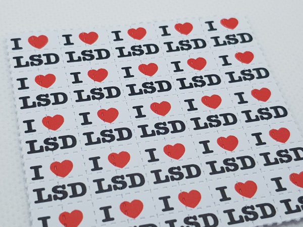 I Love LSD Blotter Art - Blotter Store