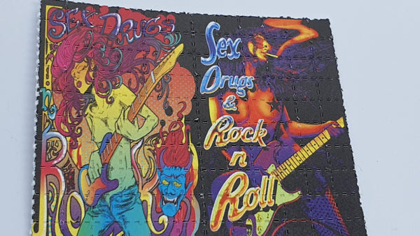 Sex, Drugs, Rock & Roll Blotter Art 120 Tab Sheet - Blotter Store