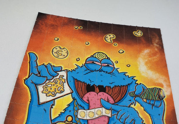 Cookie Monster Blotter Art by Russ Holmes - Blotter Store