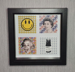 Framed Blotter Art - Any 4 Prints - Black & White - Blotter Store