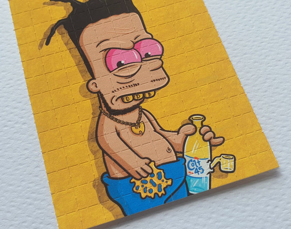 Gangland Bart Blotter Art by Russ Holmes Signed / Numbered - Blotter Store