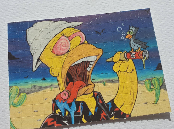 Homer Fear & Loathing Blotter Art by Russ Holmes Signed / Numbered - Blotter Store