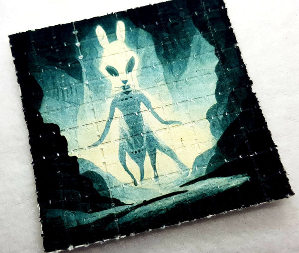 White Rabbit Abduction Blotter Art - Blotter Store