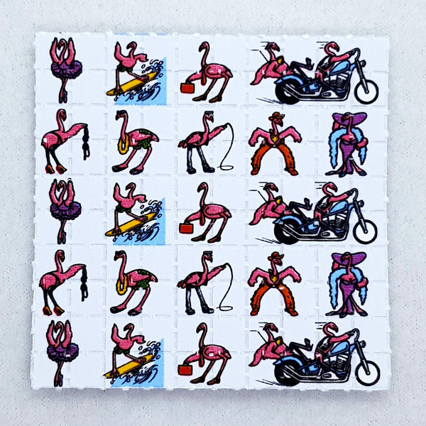 Pink Flamingos Tribute Blotter Art - Blotter Store