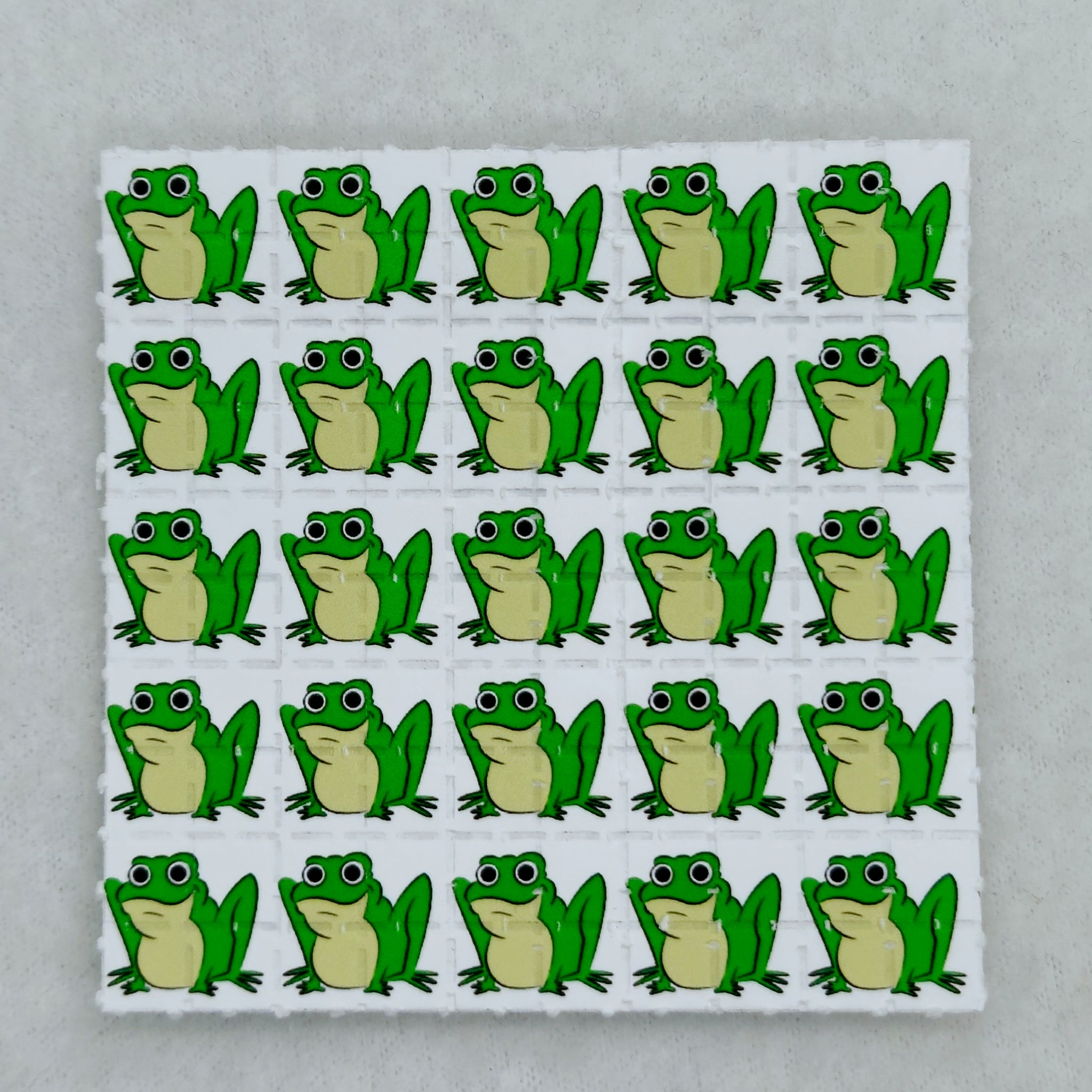 Green Frogs Blotter Art