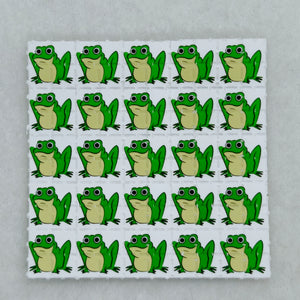 Green Frogs Blotter Art