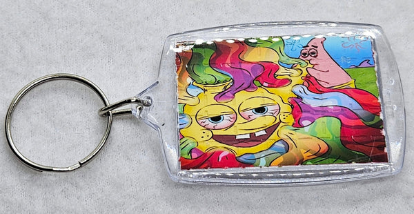 Sponge Bong Blotter Art Keyring - Blotter Store