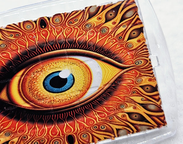 Orange Eye Blotter Art Keyring
