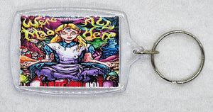 Were All Mad Here Blotter Art Keyring - Blotter Store