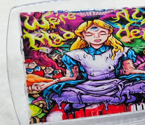 Were All Mad Here Blotter Art Keyring