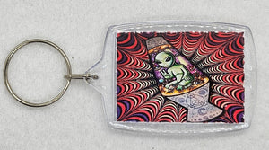 Lava Alien Blotter Art Keyring - Blotter Store