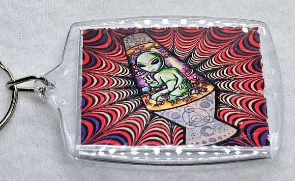 Lava Alien Blotter Art Keyring - Blotter Store