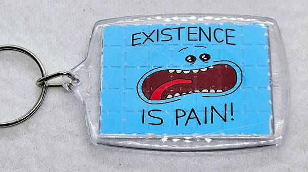 Mr Meeseeks Blotter Art Keyring - Blotter Store